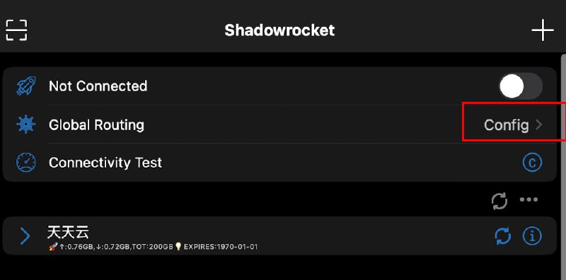 #配置 这个位置记得选择“配置（config）”哈，不然可能会出现延迟正常但是无法刷新的情况